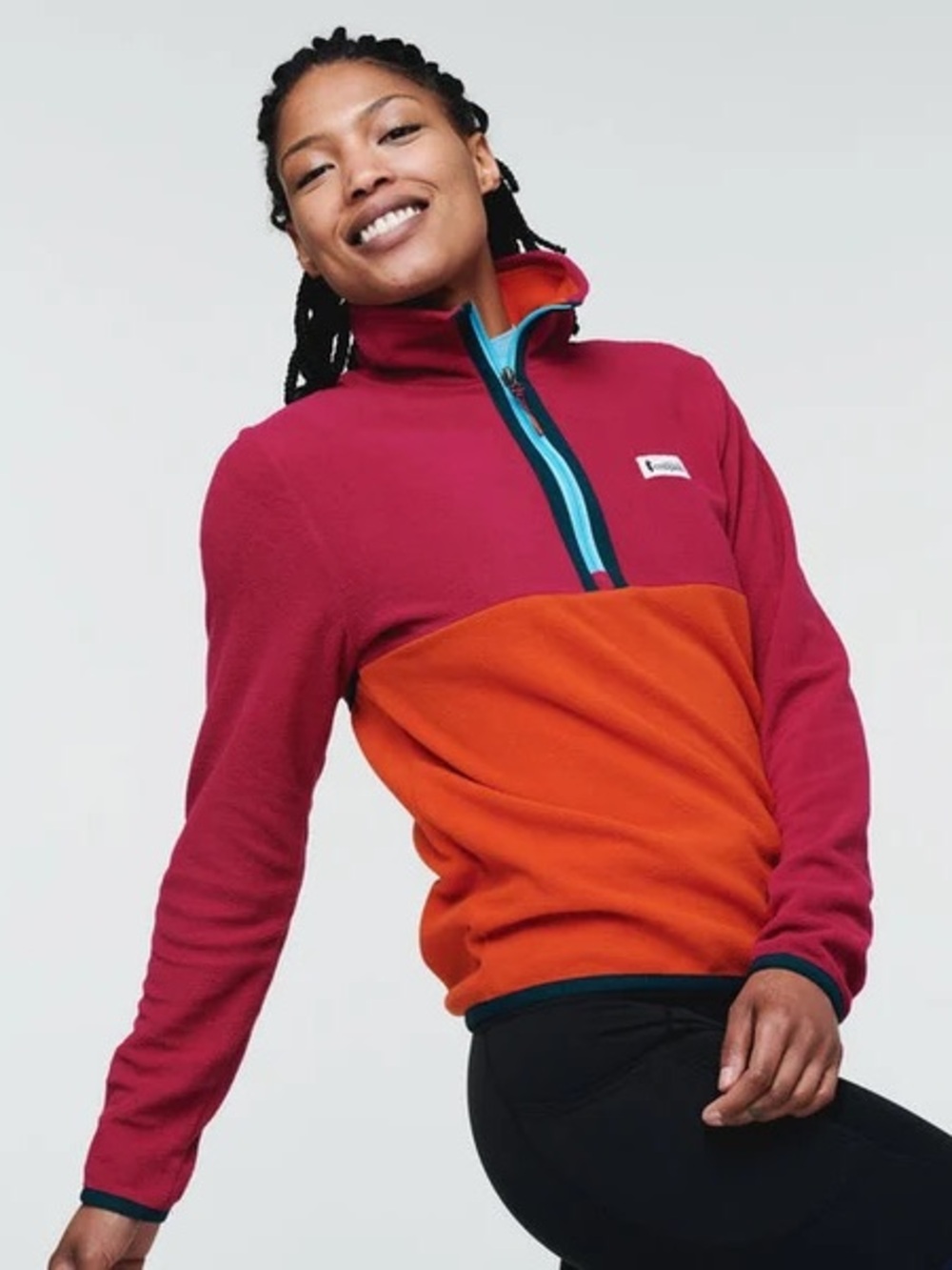 Cotopaxi Quater Zip Pullover Size XS Pink orange fleece